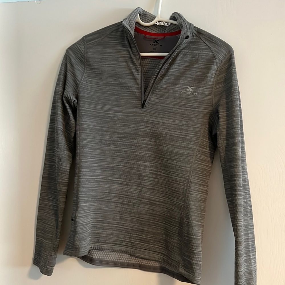 XS Women’s 1/4 Zip Long Sleeve Alpine Grid Fleece